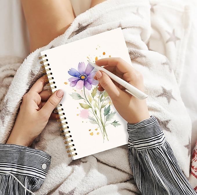 Vintage Wild Flower Botanical Plant Notebook 03,Rustic Spring Floral Cottagecore Notebook Journal for Work Office School Student Teacher,Hardcover Spiral Notebook 5.5x8.5