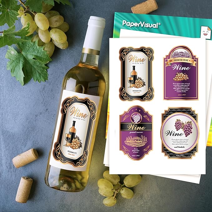 Premium Printable Vinyl Sticker Paper for Inkjet and Laser Printer - 100 White Matte Sticker Paper Waterproof - Excellent Adhesion Paper 8.5 x 11, Fast Dry, Holds Ink Well, Great for Cutting Machines