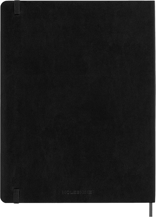 Moleskine Smart Notebook, Extra Large, Plain, Black, Soft Cover (7.5 x 10)