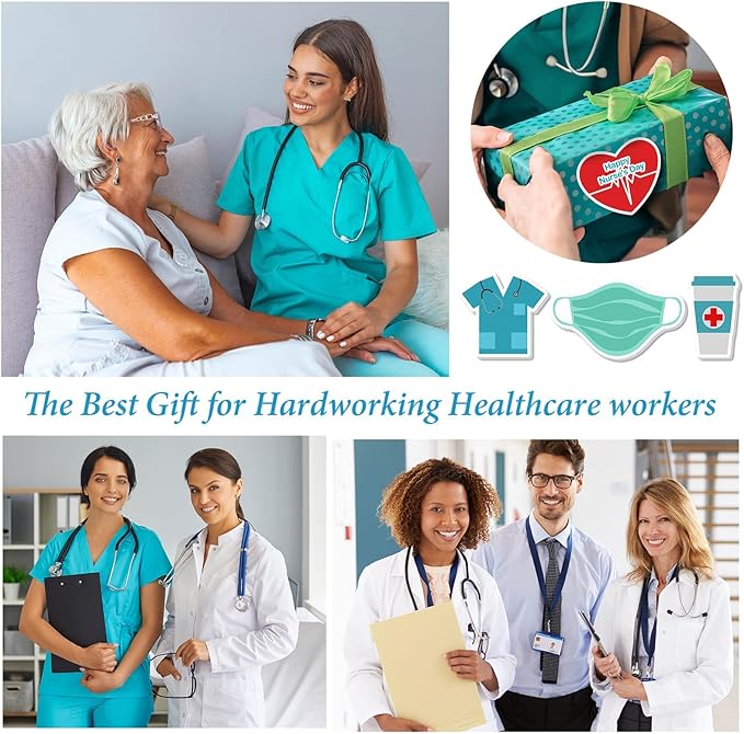 48 Pieces Nurses Sticky Notes Nurse Notes Pads Nurse Week Gift Self-Adhesive Nursing Student Essentials Sticky Memo Notes for Hospital School Nurse Day Supplies Presents