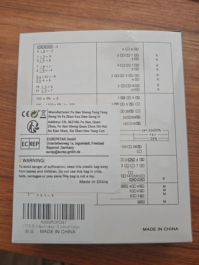 OFFIDIX Office Solar Desktop Calculator and Battery Dual Power Portable Electronic Calculator 12 Digits Large LCD Display Calculator Orange