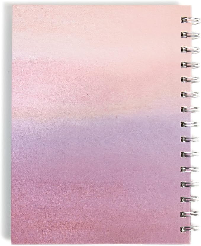U Brands Coastal Comfort Pink Make Goals Happen Spiral Journal, Silver Hardware, 6” x 8”