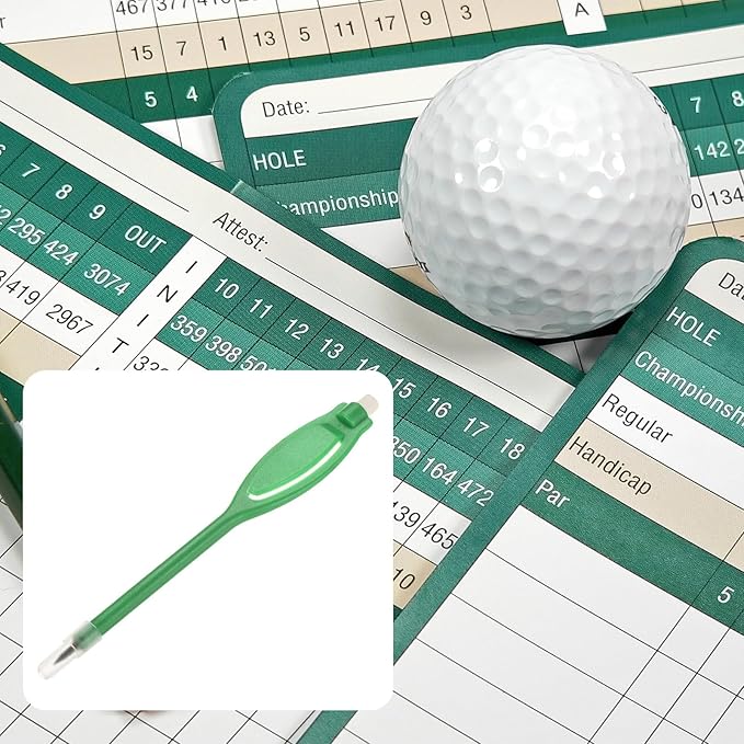 Golf Scoring Pencils with Eraser - Golf Marker Pens, Oval Handle with Clip, Apply to Golf Events