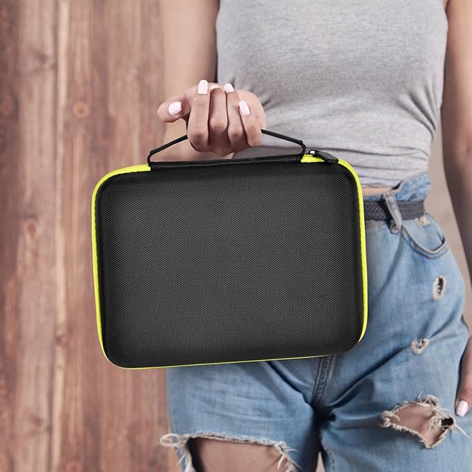 Case Compatible with Brother P-Touch PTD220 D210 Home/Office Everyday Label Maker, Storage Holder Carrying Organizer for Label Tapes, AC Adapter, Charging Cables (Box Only) - Black