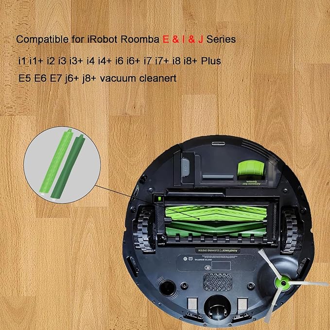 HyacGoaw 2-Pack Replacement Roller Brushes Compatible with iRobot Roomba E&I Series J7 J7+ i7 i7+ i3 i4 i6 i6+ i8 i8+Plus E5 E6 E7 Vacuum Cleaner
