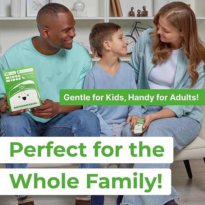 Impossibly Compact Travel Antibacterial Wipes Hand Sanitizer - 99.5% Water and Aloe - Safe for Sensitive Skin & Hypoallergenic Hand Wipes - Travel Essentials For Adults & Kids, 60 Pack Total 360 Wipe
