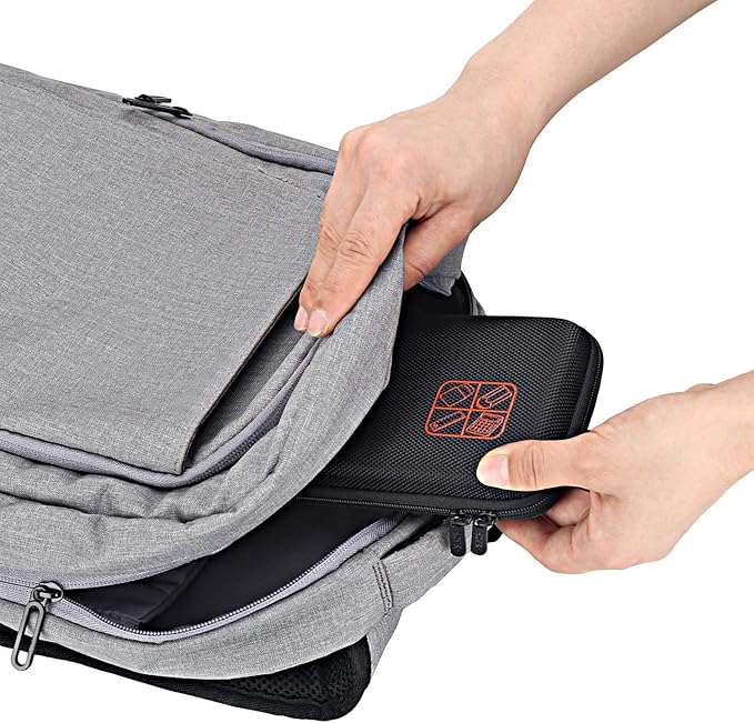 BOVKE Hard Carrying Case for Texas Instruments TI-84 Plus CE/TI-84 Plus/TI-83 Plus CE/TI-83 Plus/Casio fx-9750GIII Graphing Calculator, Extra Pocket for USB Cables, Manual, Pencil, Ruler, Black