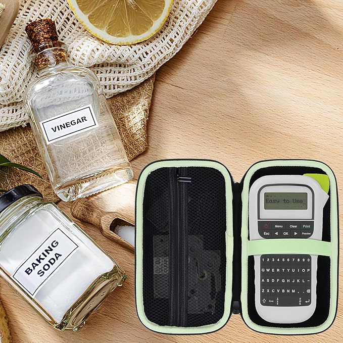 Case Compatible with Brother P-Touch PTH110 / PTH111 Pro / PTE110 Portable Monochrome Label Maker (Black)