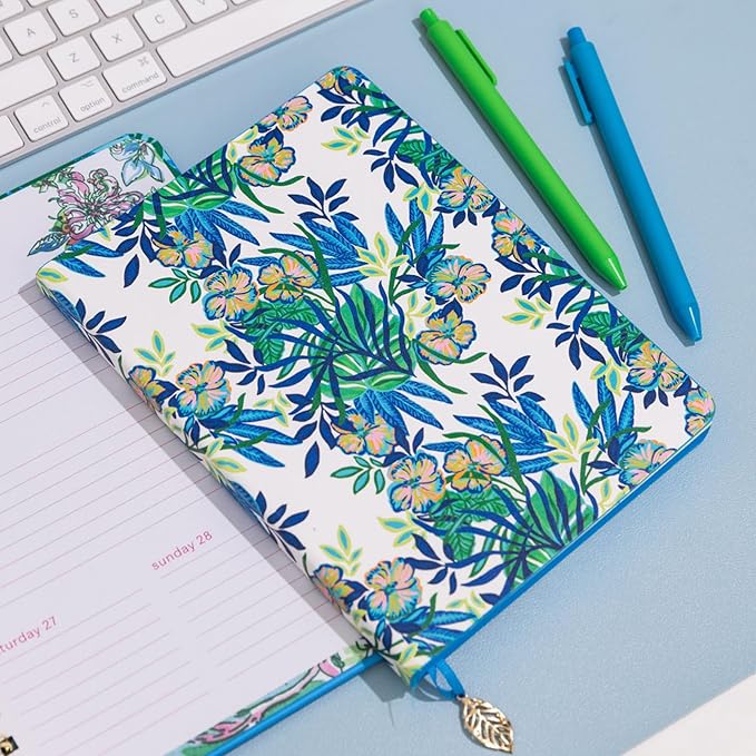 Lilly Pulitzer Journal with Charm Bookmark, Hardcover Lined Notebook with 160 Pages, 6" x 8", The Hottest Spot