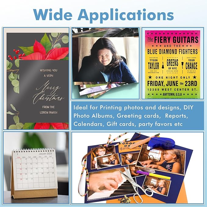 Koala Semi-Gloss Photo Paper 8X10 Inches 100 Sheets for Inkjet and Laser Printers Use DYE INK 48LB 180gsm Professional Paper