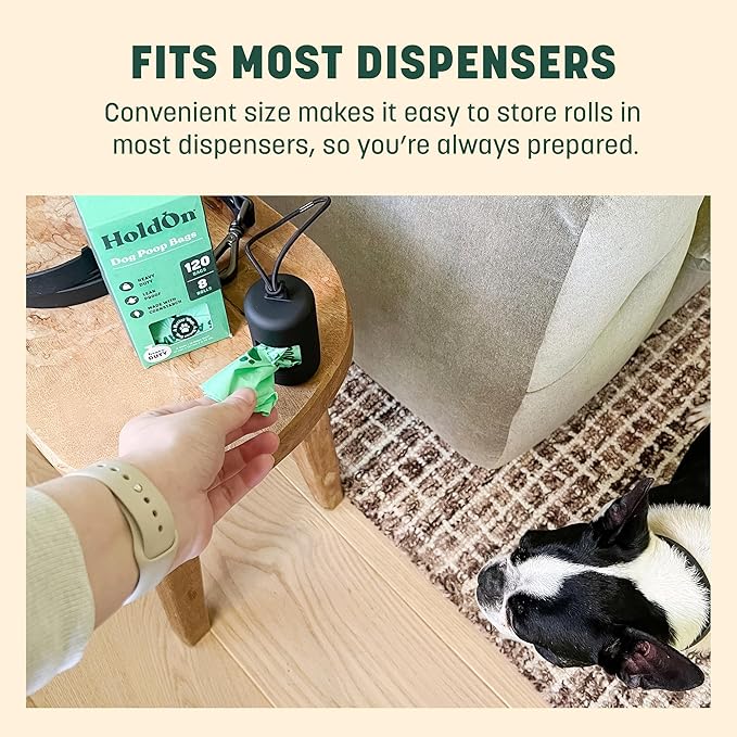 HoldOn Pet Waste Bags - Unscented Leak Proof & Tear Resistant Dog Poop Bags Extra Thick Durable (1 Pack)