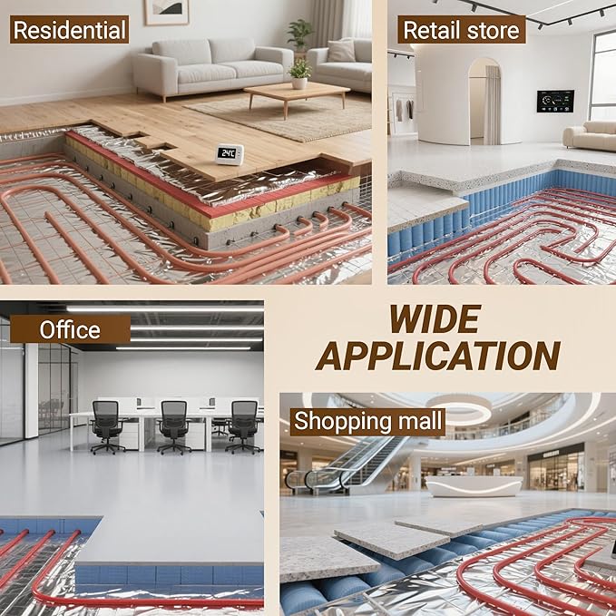 1100 Pcs PEX Pipe Staples for Foamboard Stapler, 1.65" Heat-Resistant Staples Compatible with 1" & 2" Foam Board, Jam-Free Magazine Loading Strips for PEX Staple Gun