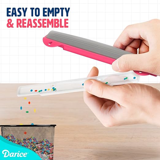 Darice 3 Hole Puncher 2 Pack - 5 Sheet Capacity Paper Punch with 10" Ruler - 3 Ring Easy-Clean Tray, Portable, Compact - Blue Pink