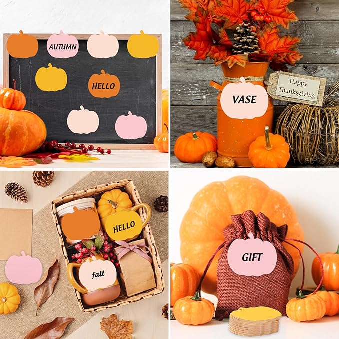 1200Pcs Fall Pumpkin Sticky Notes 3 x 3.4 Inch Pink Orange Self Adhesive Notepads Cute Memo Pads for Autumn Thanksgiving Halloween School Home Office Supplies