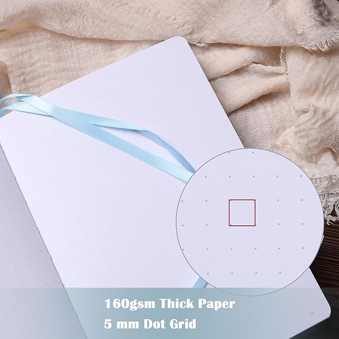 Bullet Dotted Notebook for Women Men, 190 Numbered Pages Journal, A5 Butterfly Floral Journals for Writing, Aesthetic Notebooks, Work School Note Taking, 5.4" x 8.4"