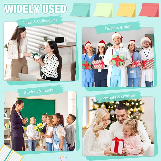 Fainne 8 Pack Sticky Notes Bulk Back to School Supplies Self Stick Note Pads Paper Memo for Office First Day of School Student Teacher Essentials (3 x 5 Inch,Fresh Color)