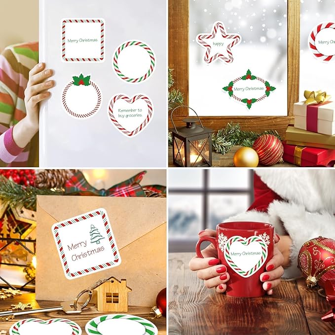 clothmile 48 Pcs Christmas Candy Sticky Note Self-Adhesive Christmas Candy Note Pads Christmas Candy Memo Notes for Xmas School Office Home Supplies Students Teachers Gift 12 Styles, Small Size