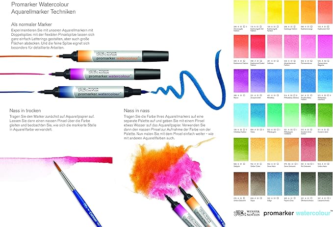 Winsor & Newton ProMarker Watercolor Marker, Phthalo Blue (Red Shade)