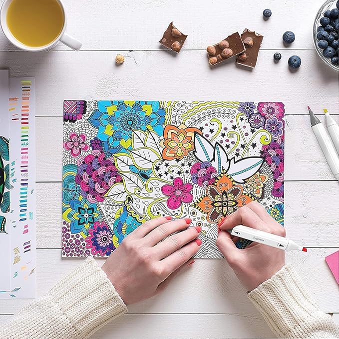 168 Colors Alcohol Markers Set with Base Dual Tip Drawing Markers for Comics Coloring Sketching Illustration (168 White) -Refillable