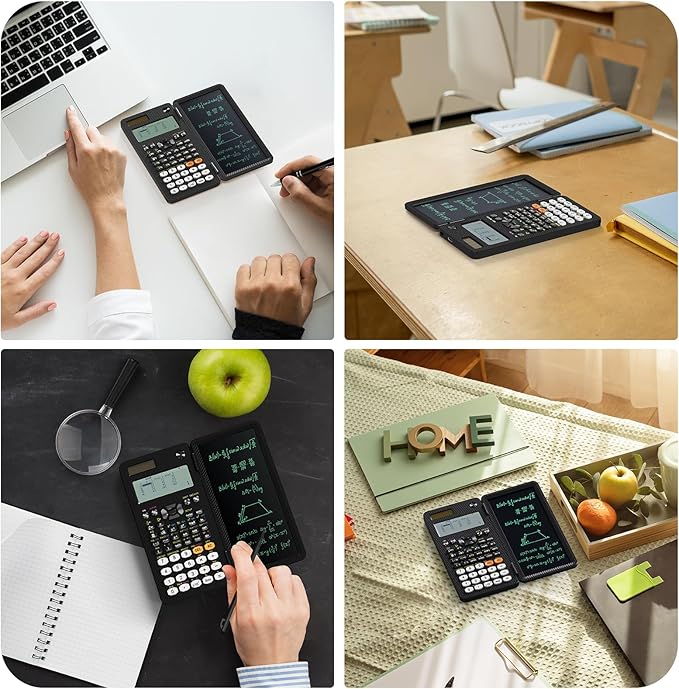NEWYES Scientific Calculator Rechargeable, with Writing Tablet and Pen, 552 Functions for Students and Professionals in Mathematics, Physics and Engineering