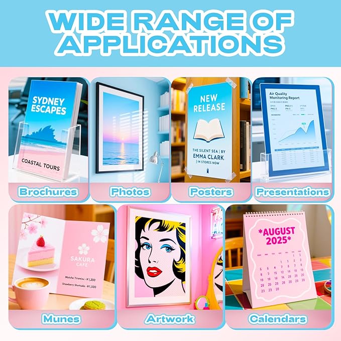 Uinkit 37lb Thin Flyer Paper Glossy 11x14 Inkjet 100 Sheets Single Side DIY Chip Bag 135gsm Photos Picture for Inkjet Printer with Dye Ink Brochure (11X14X100)