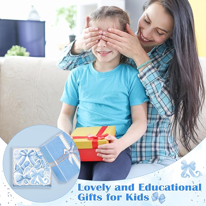 CJiangpo 30Pcs Coquette Sticky Notes Cute Blue Bow Sticky Note Pads, 600 Sheets Self Stick Cartoon Notepad Memo Pads Funny Page Marker Classroom Rewards Bow Themed Party Favors Filler Gifts for Kids