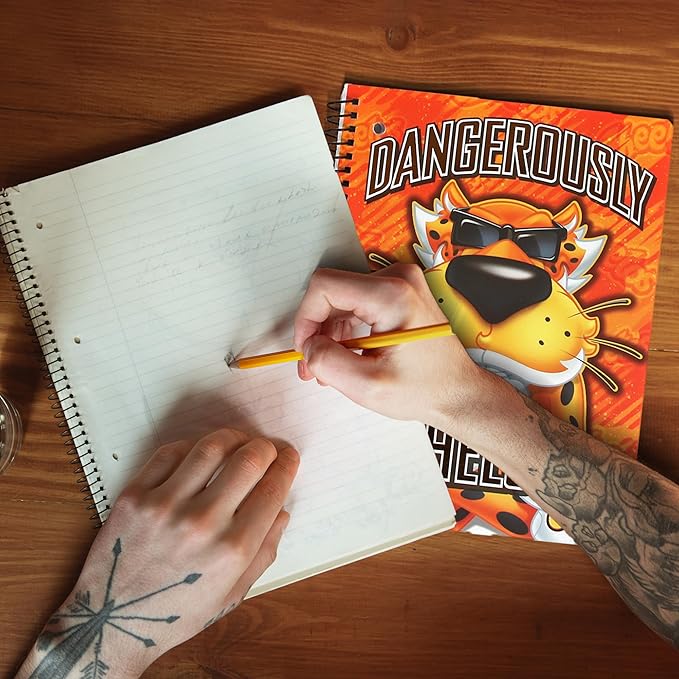 Cheetos Cute One Subject Spiral Notebook College Ruled, 3 Ring Single Subject Spiral for School Fun Cute Notebooks