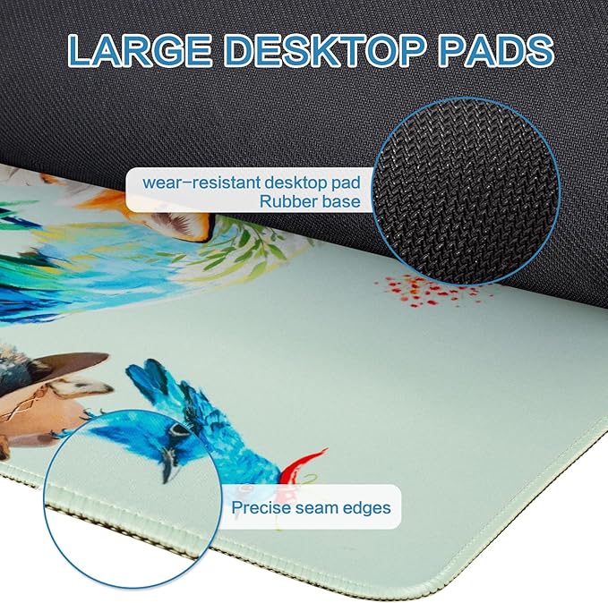 Vimorco Desk Mat for Desktop, Big Extended Gaming Mouse Pad Keyboard Mat 31.5" x 15.7", Waterproof Desk Pad Mousepad, XXL Computer Pad, Animal Party
