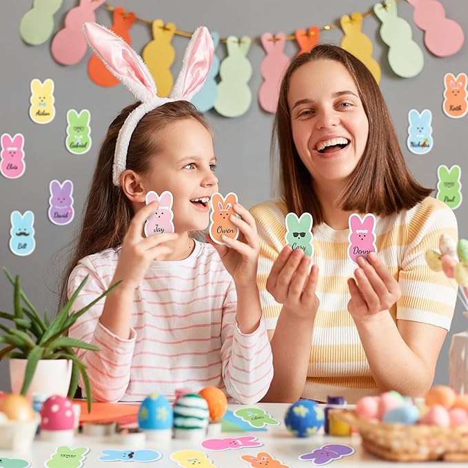 ANGOLIO Easter Bunny Sticky Notes - 30 Pack Easter Candy Bunny Sticky Notes Total 600 Sheets Colorful Bunny Carrot Rabbit Ears Sticky Memo Pads for Sunday School Kids Class Party Favors Goodies Bag