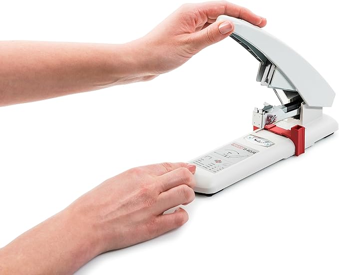 Novus B40 Heavy Duty Stapler, 100 Sheet Capacity, Anti-Jam, 2.25" Stapling Depth w/Adjustable Guide, Staple Bypass, German Engineered (023-0056)