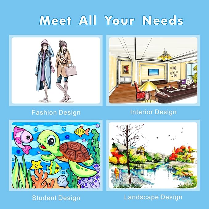 Alcohol Markers,80 Colors Chisel & Fine Dual Tips,Paint Markers For Coloring, Drawing, Sketching, Card Making and DIY Patinting- Perfect for Adults and Kids (Black Barrel, 80)