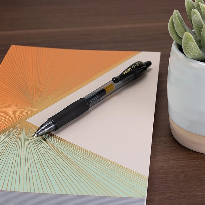 Pilot G2 Premium Gel Pens, Black Pens, Bold Point 1 mm, 8 Black