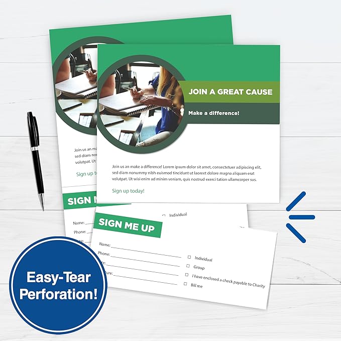 PrintWorks Professional 3 2/3" Horizontal Perforated Paper 8.5” x 11” - Perfect For W-2, 1099, & Statement Use - Made in the USA - 500 Sheets - 24 lb - Printer Compatible - White (04126)