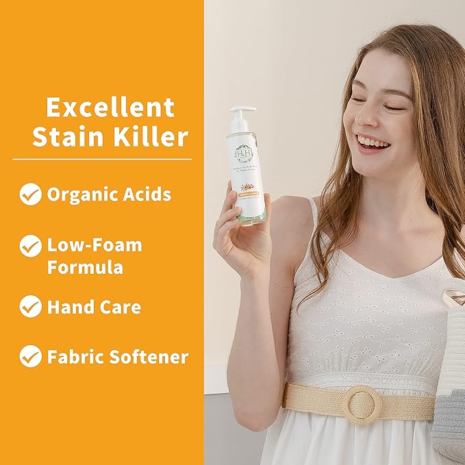 HH Herb & Health Underwear Wash, Enzyme Stain Remover for Panties Period Blood Discharge Sweat, Gentle pH7 Hand Wash Detergent for Sensitive Skin, No Bleach, Garden Scent