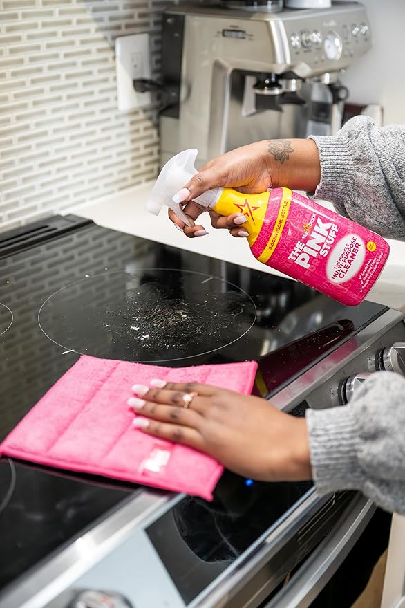 Stardrops The Pink Stuff Miracle Microfibre Pad Collection – Durable, Dual-Sided Scrubbing & Cleaning Pads for Tough Stains and Everyday Messes (9-Pack)