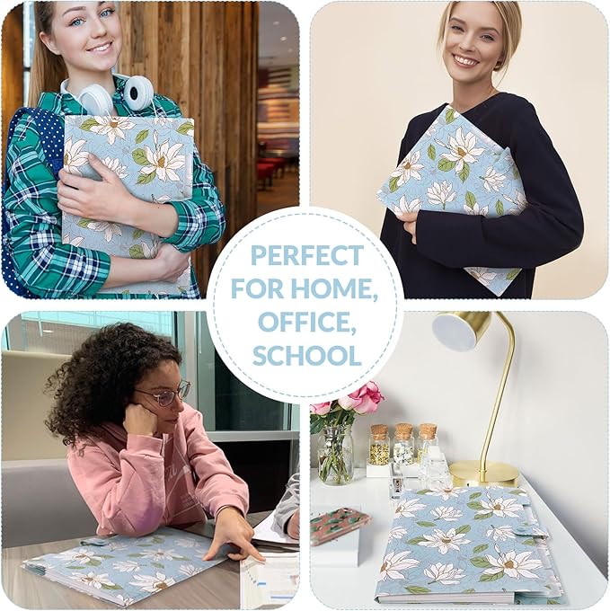 SKYDUE Expanding File Folder with 5 Pockets, Accordion File Organizer,Portable Receipt Paper Documents Organizer,Letter Size Filing Folder School Office Supplies,Sky Blue