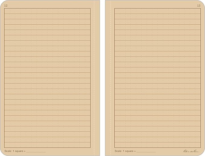 Rite in the Rain Weatherproof Hard Cover Notebook, 4.75" x 7.5", Tan Cover, Universal Pattern (No. 970TF)