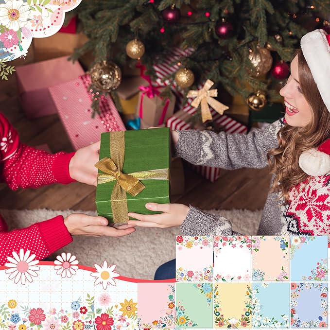 Sabary 9 Pads Cute Sticky Notes Animal Sticky Note Pads 3.15 x 3.94 Inches Colored Adhesive Memo Reminder Decor for Journal School Office Gifts(Flower)