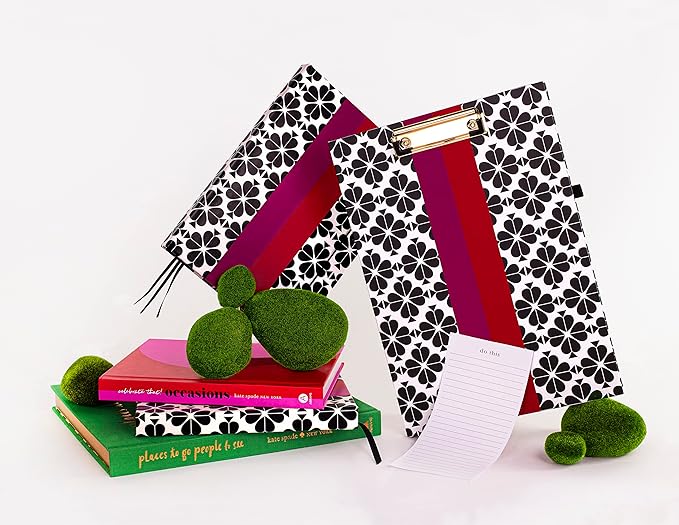 kate spade new york Take Note XL Notebook Journal, Vegan Leather Hardcover Journal, Diary Includes 168 Lined Pages, Spade Flower Stripe