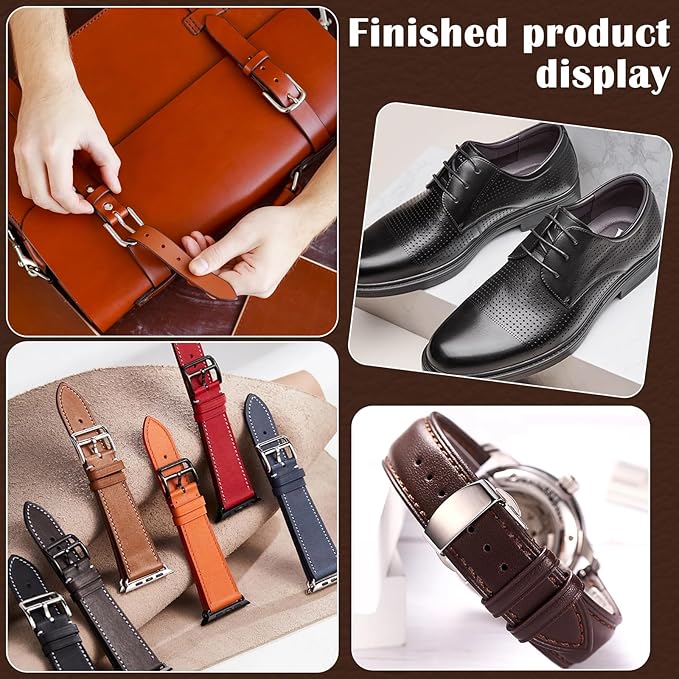 8 Pcs Leather Hole Punch Cutter 1mm-4.5mm Hollow Punch Set for Leather Crafting Round Hollow Tools for Watch Bands Belts Canvas Paper Rubber Soft Material Working