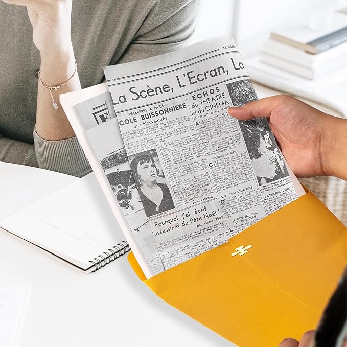 Clasp Envelopes 9x12, 100 GSM Paper, 100 Pack Goefun Brown Kraft Manilla Envelopes with Clasp Closure and Gummed Seal for Business, Legal, Office, Home and School