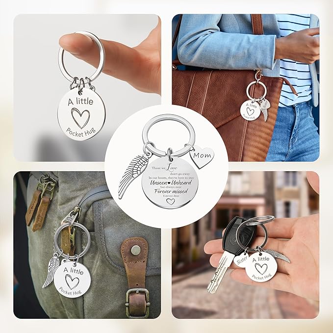 Memorial Gifts for Loss of Mom, Letters to My Mother in Heaven Grief Journal with Photo Frame, Wood Pen & Angel Keychain, Bereavement Memorial Gift