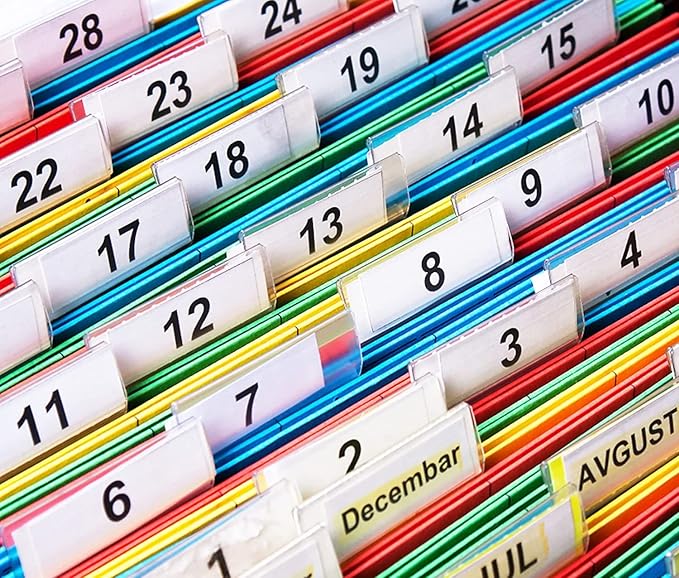 HERKKA Hanging File Folders, 30 Pack Letter Size Reinforced Hanging Folders, Designed for Bulky Files, Medical Charts, Filing Cabinet, Adjustable Tabs, Assorted Colors