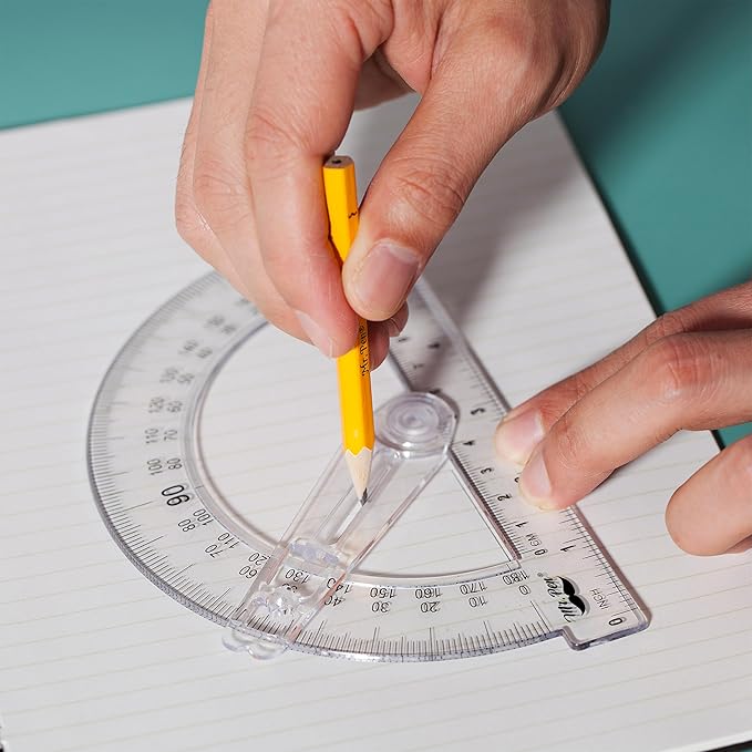 Mr. Pen Geometry Set with 6 Inch Swing Arm Protractor, Divider, Set Squares, Ruler, Compasses and Protractor, 15 Piece Set