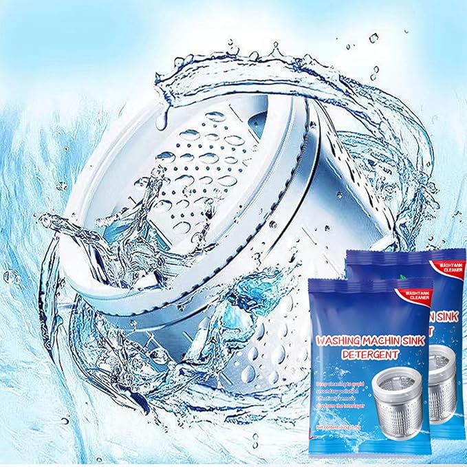 ATHNO Powerful Stain Remover Washer Tank Cleaner,Powder Washing Machine Cleaner,Top Load and Front Load Washers,Descaler for Drum,Tub & All Internal Parts (5PCS)