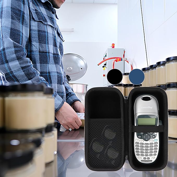 Storage Case Compatible with DYMO LetraTag 100H / 100H Plus Handheld Label Maker (Black Case)