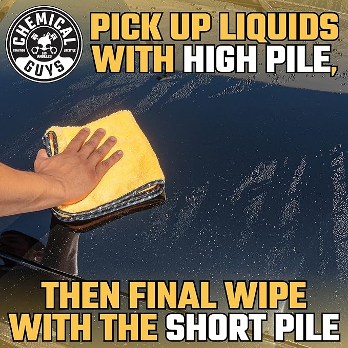 Chemical Guys MIC721 Miracle Dryer Microfiber Drying Towel, (Great for Cars, Trucks, SUVs, RVs, Motorcycles & More), Yellow (36" x 25")