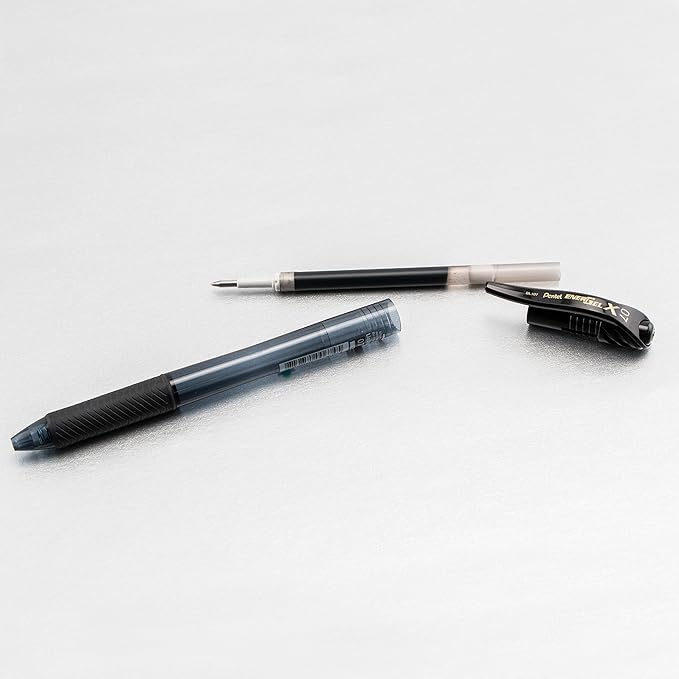 Pentel EnerGel-X Retractable Gel Pen, (0.7mm) Med. Line, Black Ink, 72-PK Canister (BL107PC72A)