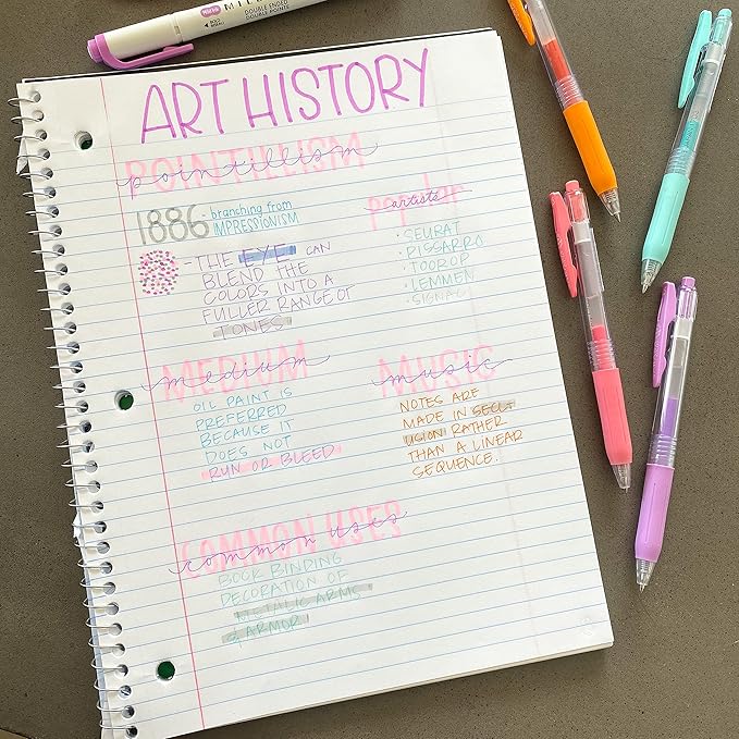 Zebra Pen Sarasa Clip Retractable Gel Pen, 0.5mm Fine Point, Assorted Milk Colors, Ideal for School Supplies and Teacher Supplies, 8-Pack (48908)