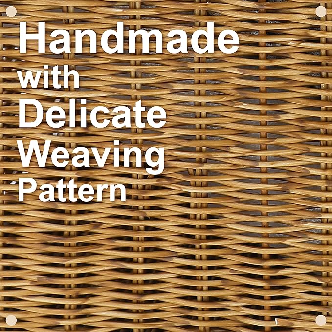 myHomeBody Wicker Paper Organizer, Letter Tray, Paper Organizer for Desk, Resin Wicker 1 pc, Tan